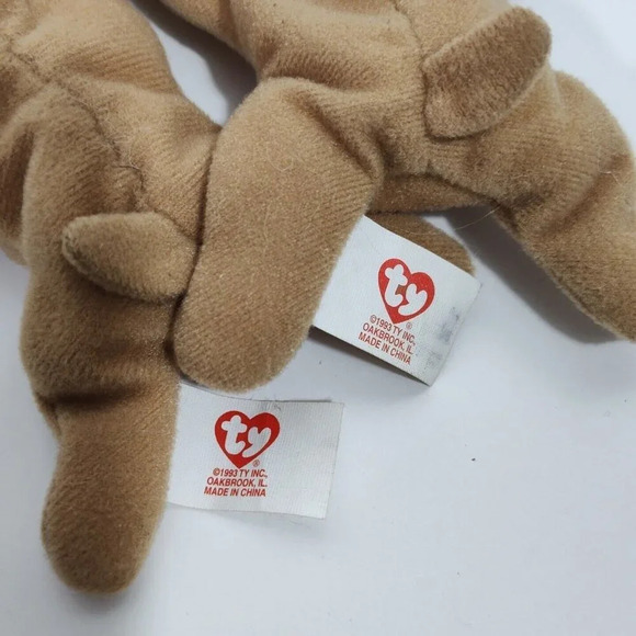 Lot Of 2 Ty Teenie Beanie Babies Spunky Cocker Spaniel Dog Plush Stuffed Animal - Picture 3 of 5